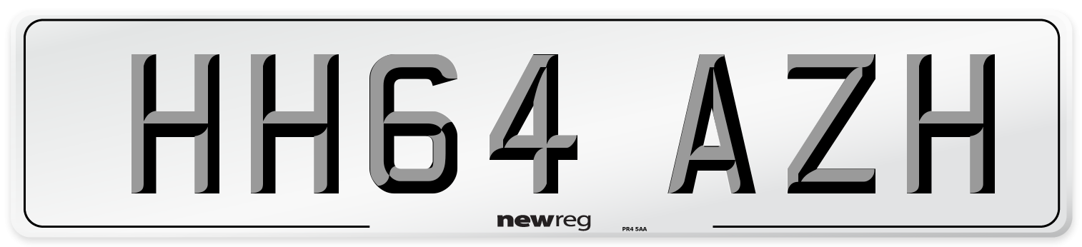 HH64 AZH Number Plate from New Reg